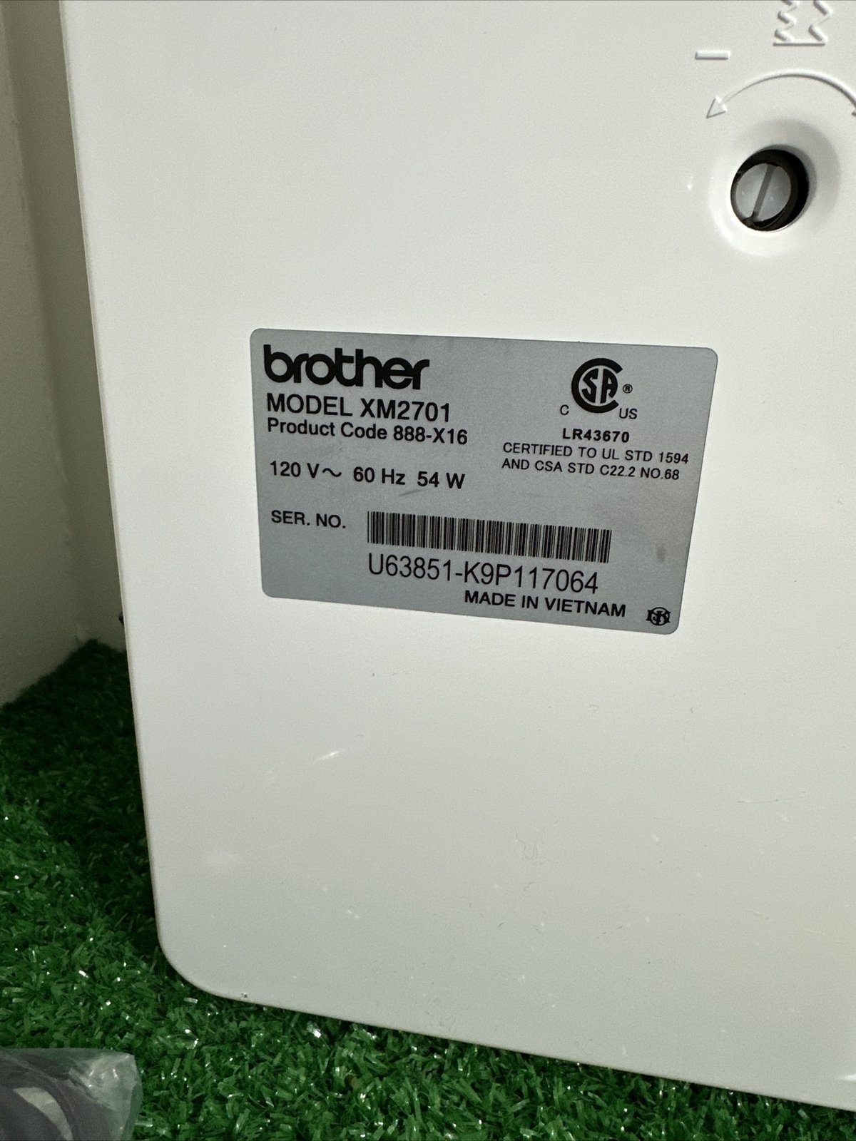 Brother XM2701 27Stitch Home Sewing and Embroidery Machine & Pedal