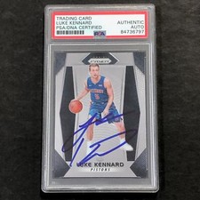 2017 Panini Prizm #171 Luke Kennard Signed Rookie Card AUTO PSA Slabbed Pistons