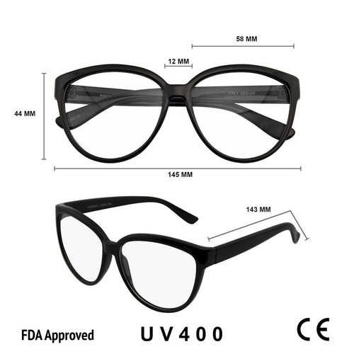 Womens Retro Nerd Clear Lens Fashion Cat Eye Geek Glasses - Picture 11 of 11
