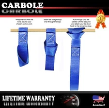 6X Soft Loop Tie Down Straps Towing Capacity 4500LBS For ATV UTV Motorcycle Band