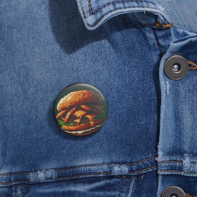 Pixel Burger - Custom Pin Buttons