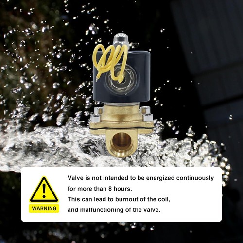 10PACK 1/2" PT AC 110V Electric Solenoid Valve Brass Water Air Gas 2W-160-15 - Picture 5 of 10