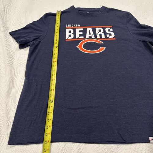 Chicago Bears Logo Majestic Navy T-Shirt 2XL - Picture 2 of 9
