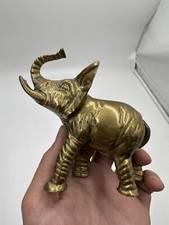 Vintage Leonard Silver Mfg Solid Brass Elephant Figurine Taiwan