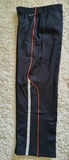 Reebok Teen Youth Boys Track Sweat Pants Black/Orange Size L NWT  
