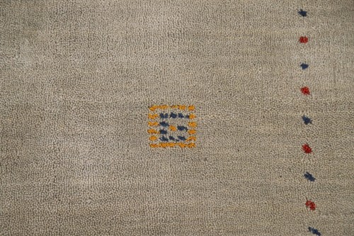 Area Rug 9' 9'' X 6' 7'' Beige Gabbeh Hand-Knotted Oriental Wool Living Room Rug - Picture 12 of 12