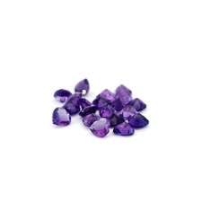LOT of 20 0.64ct Loose Heart Genuine Natural Amethyst Gemstones 6 x 6 mm