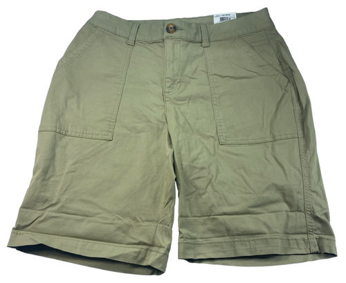 Style & Co Bermuda Shorts Womens Size 8 Petie 8P tan Rolled Cuff New Pockets