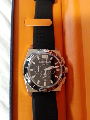  Locman STEALTH Quartz Chronograph 021200KA-BKKSIK 44mm Herrenuhr Italy Elba