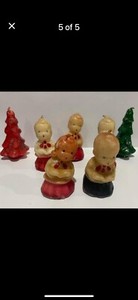 Christmas Gurley Candles Set of 7!! RARE red Tree. These Were Made In Buffalo,NY
