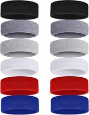 12 Pcs Sweatbands Sport Headbands for Men Women Basketball Headband Sport C...