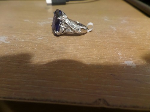 Bella Luce Ring 24,55 ctw Ecotica Tansanit und Diamant Simulanten Rhodiumsilber - Bild 3 von 7