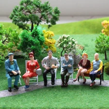 P2507 12pcs G scale Figures 1:22.5-1:25 All Seated  Painted People Model Railway