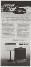 1972 Bose Direct/Reflecting Speakers - "Music You Never Heard" - Print Ad Photo