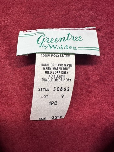 VTG 1960s Greentree by Walden Classic Burgundy Red Dress w/ Pocket Sz 22 1/2 - Picture 5 of 9