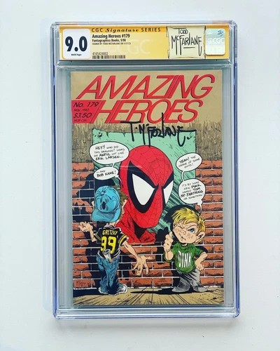 Amazing Heroes 179 CGC 9.0 SS Sig by Todd McFarlane Rare Low Census Spider-Man