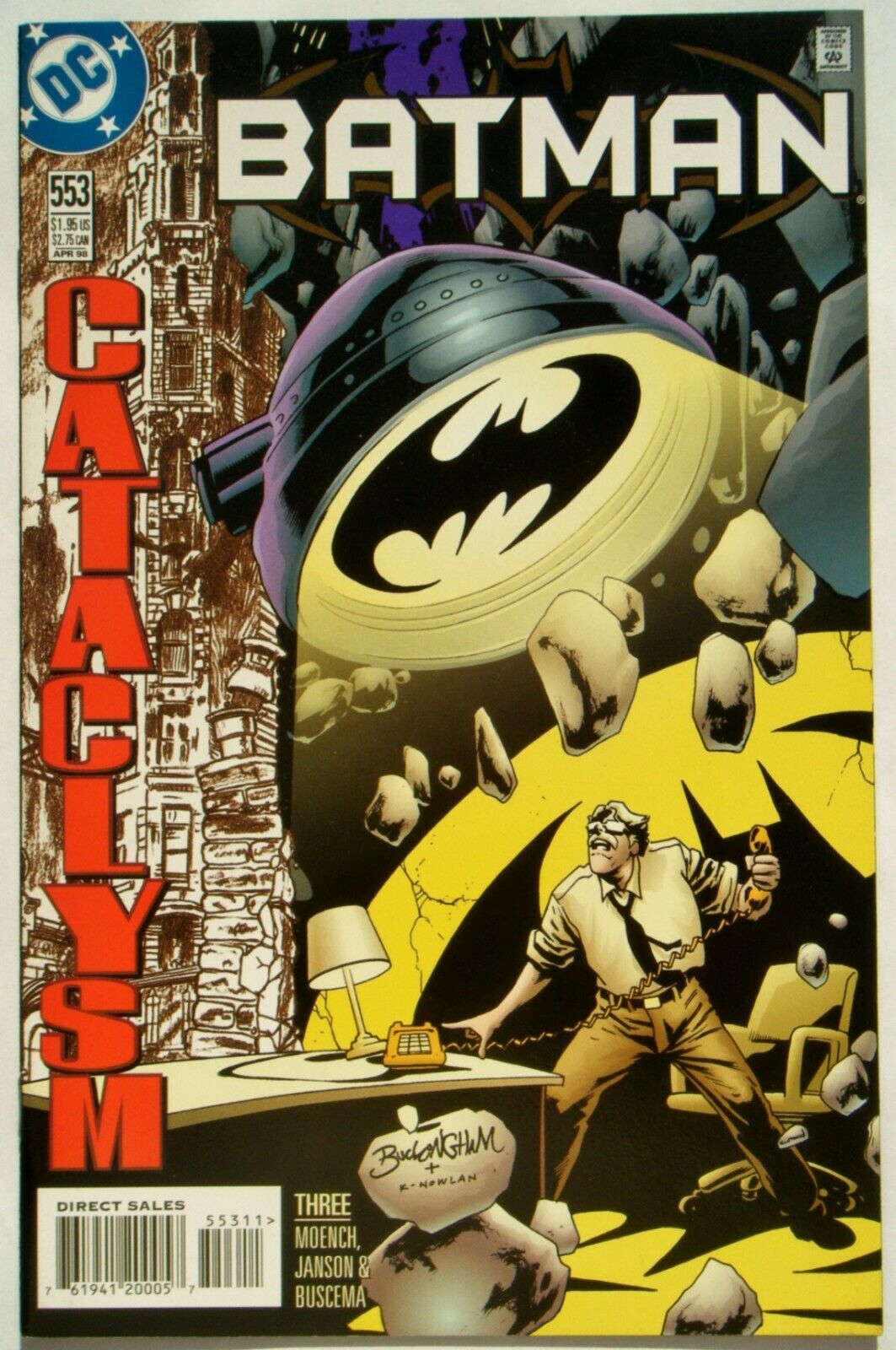 Batman #553 (Apr. 98') NM- (9.2) Cataclysm Part 3/ Moench Scripts & Janson Art