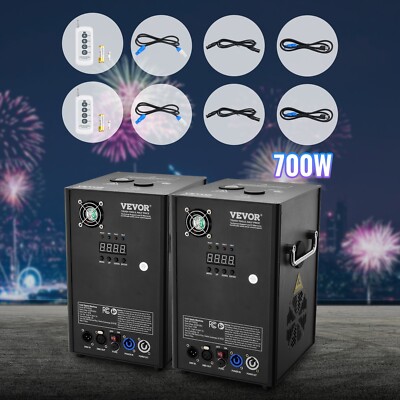 VEVOR 2PCS Cold Spark Machine 700W Stage Effect DMX Firework Wedding 6.6-16.4ft