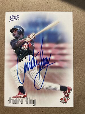 1996 Best Minor League Auto Andre King AUTOGRAPH Atlanta Braves Cincinnati Reds