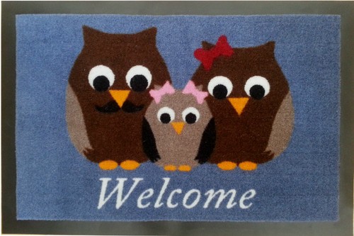 Fußmatte Eule Katze Hunde Fußmatten rutschfest Design Schmutzmatten OWL Cat Dog - Bild 22 von 34