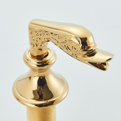 Golden Swan Widespread 3-Hole Basin Mixer Luxury Bathroom Faucet with 2-Handle - Picture 9 of 12