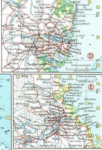 1963-9 September Vintage Original Map AUSTRALIA National Geographic (543) - Picture 6 of 6