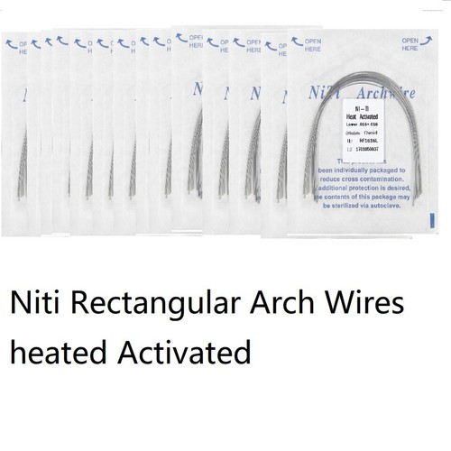Dental Orthodontic heated activated Niti Rectangular Arch Wires Upper Lower wire