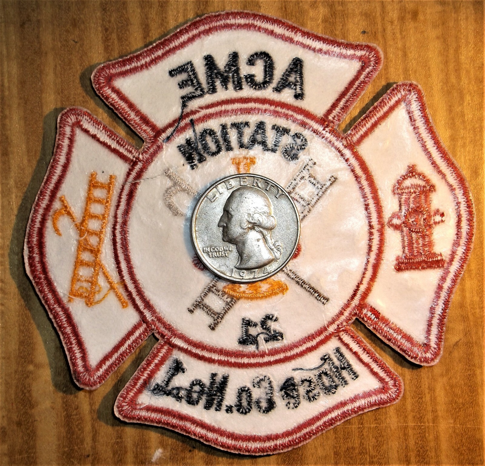 GEMSCO NOS Vintage Patch FIRE STATION 21 HOSE 1 ACME East Stroudsburg