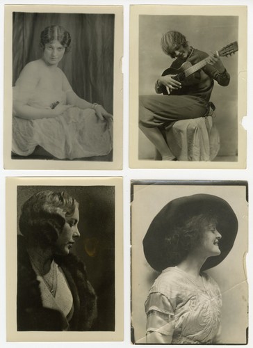 Lot of 4 Vintage 1920s Charles Sheldon 5" x 7" Fashion Photographs Fun Flappers - 第 1/5 張圖片