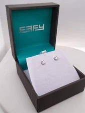 Effy 1/10 ct. t.w. Lab Grown Diamond Miracle Stud Earrings in Sterling Silver