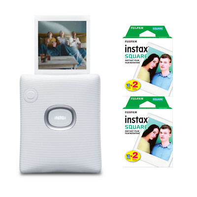 Fujifilm INSTAX Square Link Instant Printer White with instax Film40 Exp