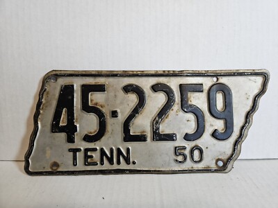 Vintage 1950 Tennessee License Plate - WARREN COUNTY | eBay