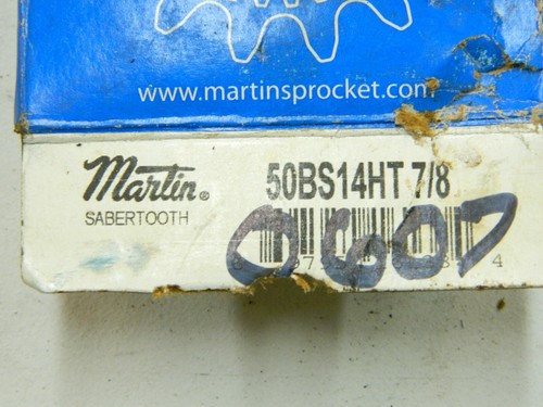 Sprocket 50 Pitch 14 Tooth 7/8" Bore Martin 50BS14HT 7/8 - Picture 2 of 5