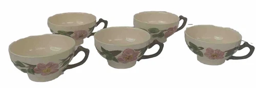 5  Vtg Franciscan Desert Rose Tea Coffee Cup Mug Pottery Replacement England