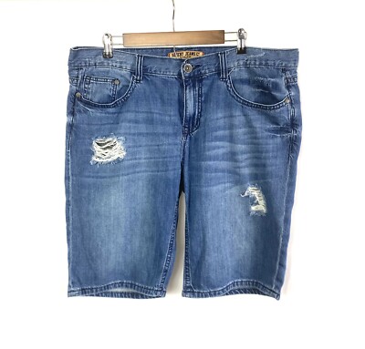 seven7 men's denim shorts distressed 38 | eBay