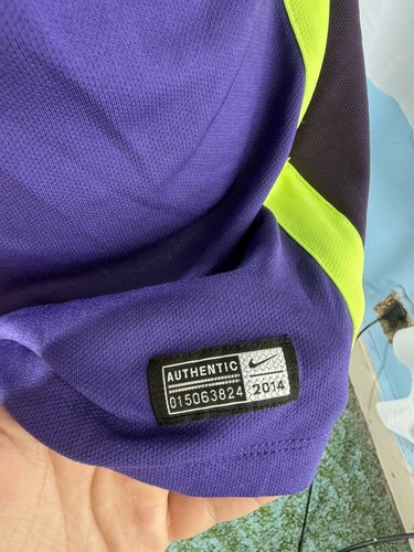 Manchester City 2014-15 Third Jersey Kit Purple Adult Large 631208-547 - Picture 8 of 9