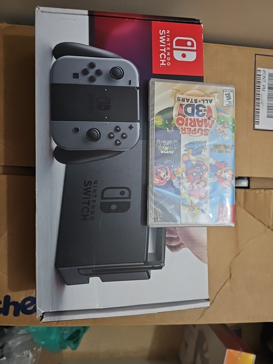 Nintendo Switch 32GB Gray with (new 3D all stars)( Fortnite