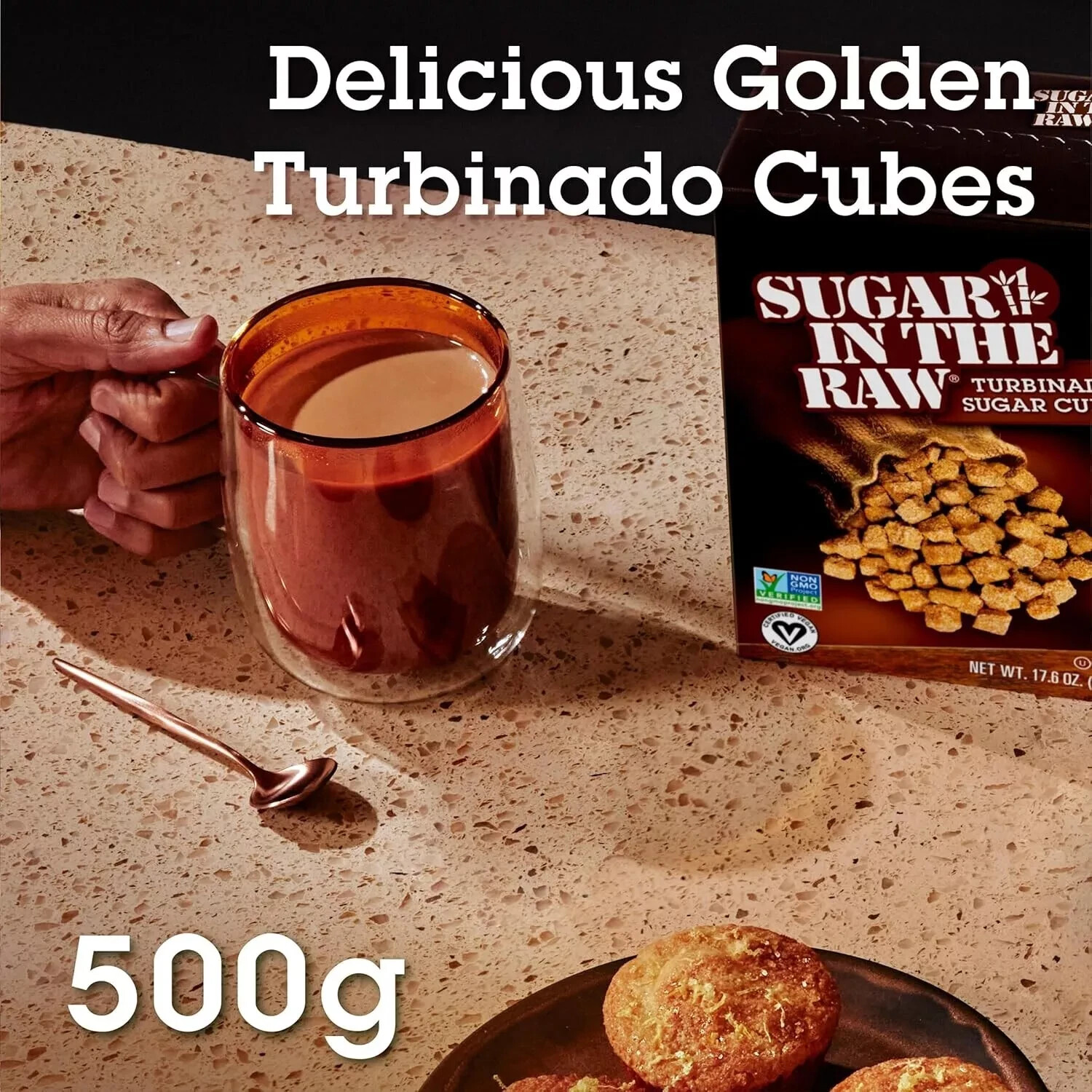 Sugar In The Raw Turbinado Cane Sugar Cubes, Pure, Gluten Free, 17.6 oz (Pack 1)