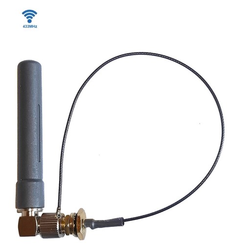 Right Angle UHF(433MHz) 3dBi Omnidirectional Antenna with I.PX4 Pigtai/Patch 50Ω - Picture 1 of 9