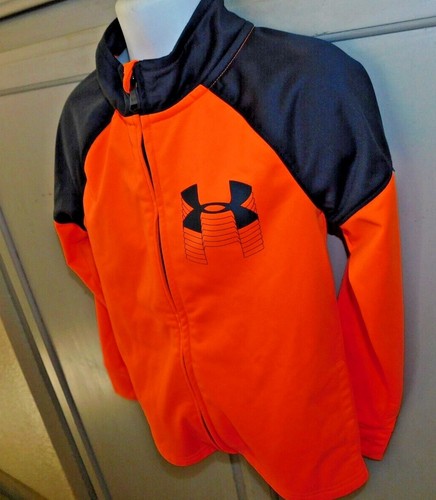 Under Armour orange blue zip-up boy's track jacket - Picture 2 of 8