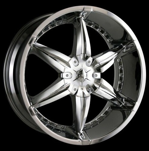 DIP D77 REBEL FITS 18" 20" 22" 24" CHROME LG0412-16 WHEEL RIM CENTER CAP C10D77 - Picture 3 of 3