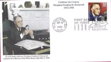 FDR STAMP COLLECTOR 1930s DECADE CTC 1999 MYSTIC CACHET FDC UNADDR
