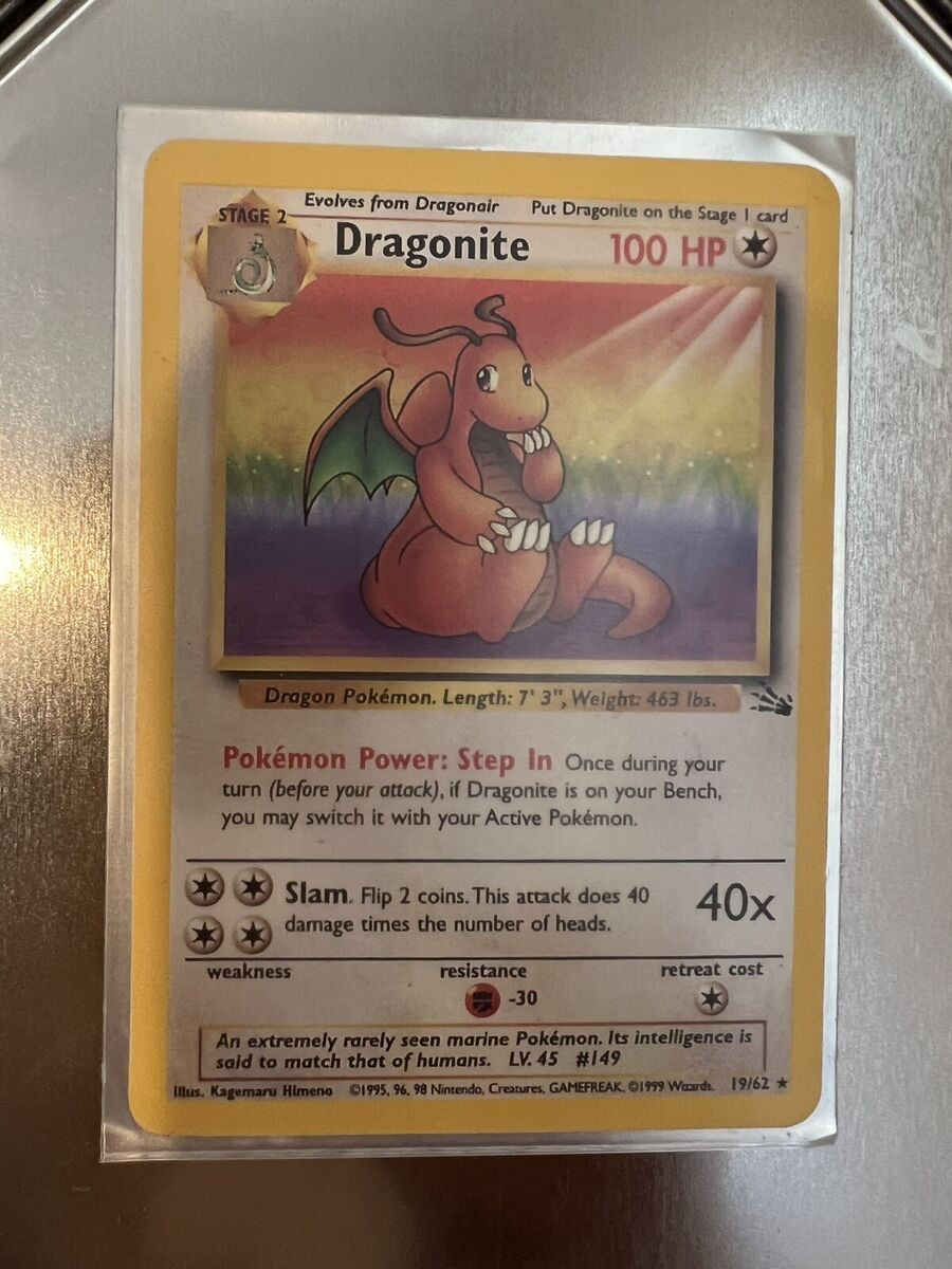 Pokémon Card Old Back [Swirl] Dragonite GB (Used