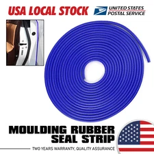 Blue 236" U Shape Rubber Seal Car Door Edge Guard Molding Trim Protectors Strip