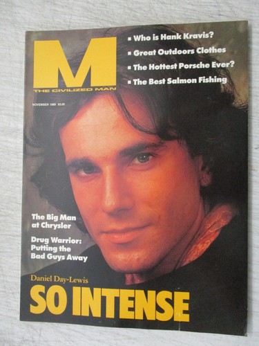 M THE CIVILIZED MAN MAGAZINE NOVEMBER 1989 DANIEL DAY LEWIS HANK KRAVIS NO LABEL - Picture 1 of 2