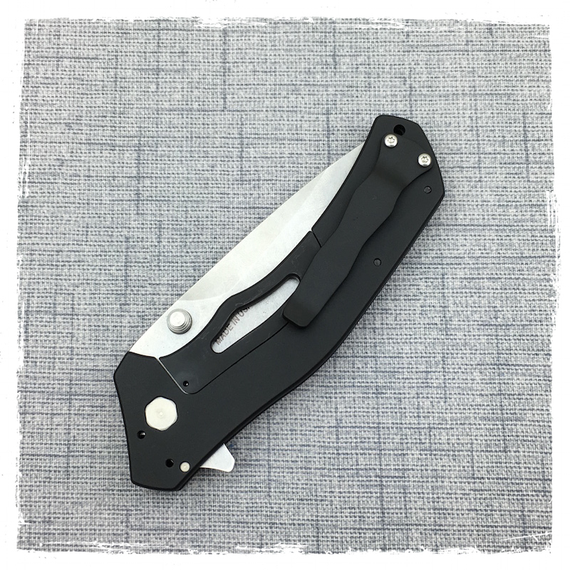 Black Custom Made Titanium Pocket Clip for Kershaw Knockout Knife