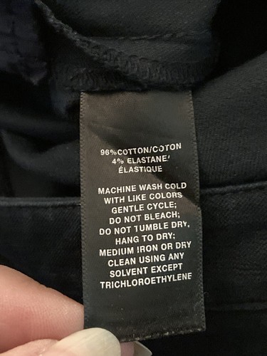 Lafayette 148 Bleeker Slim-Leg Pants Navy Blue Size 10 Side Zip - Picture 10 of 10
