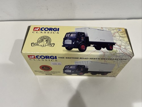 CORGI CLASSIC BRITISH ROAD SERVICES LEYLAND 4 WHEEL FLATBED & CONTAINER 25101 - Picture 2 of 6
