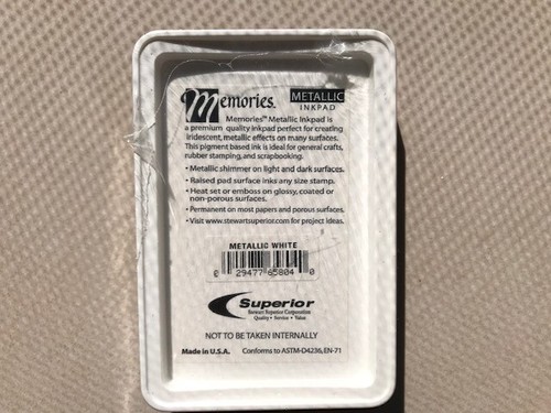 Memories™ Metallic Pigment Ink Pads - White - Picture 2 of 2