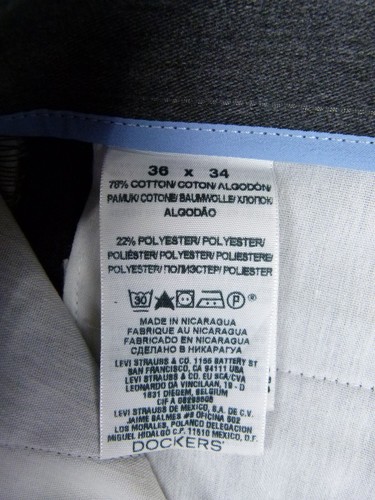 Pantalones Dockers D3 Para Hombres 36x34 Gris Calce Clásico Frente Plano Pierna Recta - Imagen 4 de 6